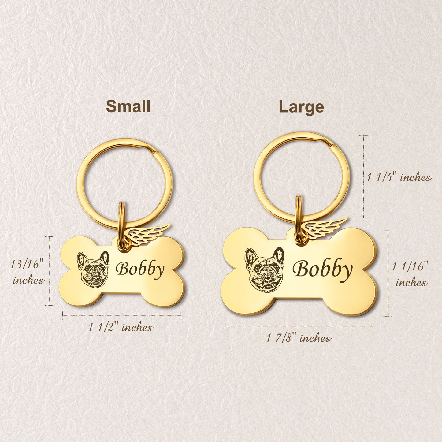 Dog Bone Pet Portrait Key Chain