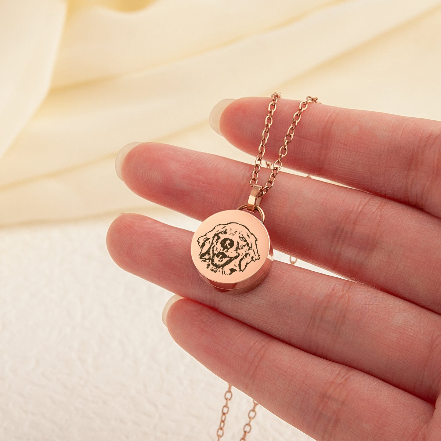 Pet Portrait Coin Memorial Necklace