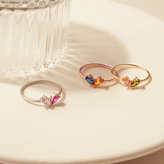 Birthstone Heart Ring