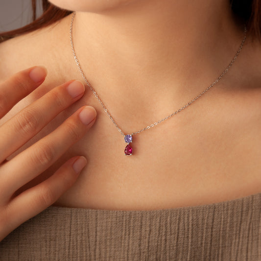 Birthstone Teardrop Necklace