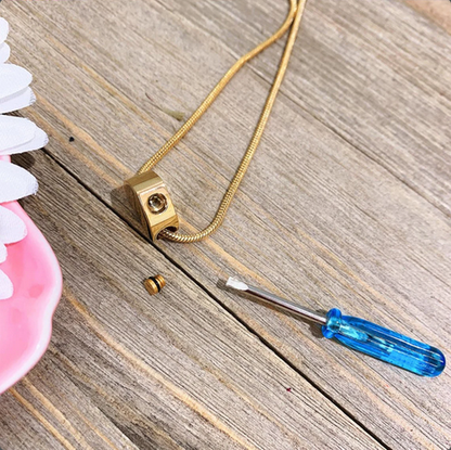 "Until We Meet Again..." Mini Heart Memorial Necklace