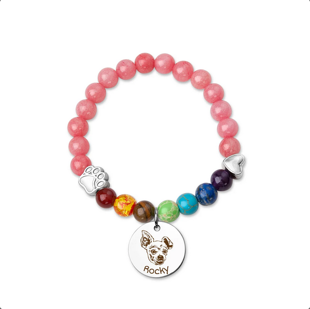 Personalized Rainbow Bridge Charm Memorial Bracelet