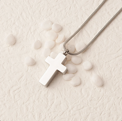 "Until We Meet Again" Cross Memorial Necklace