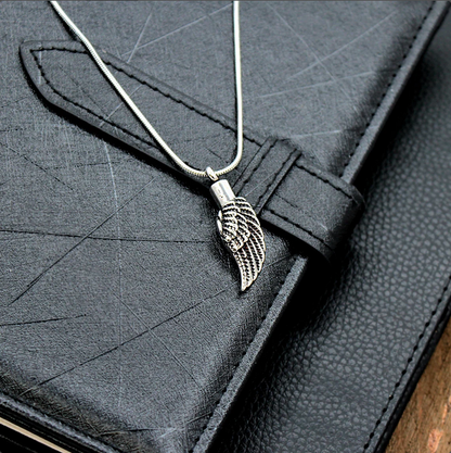 "Until We Meet Again" Angel Wing Memorial Necklace