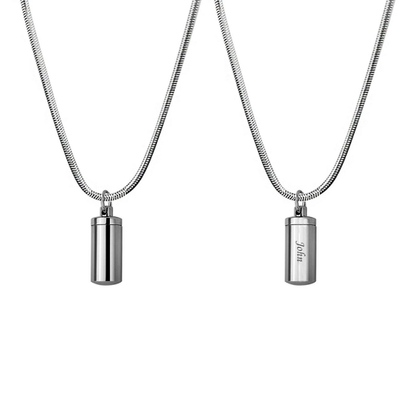 Mini Cylinder Memorial Necklace