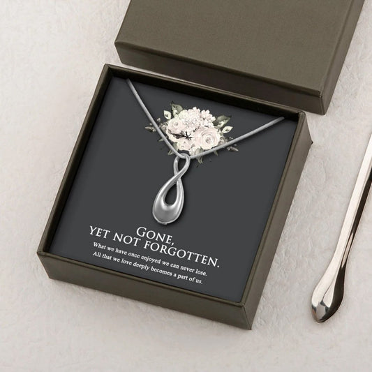 "Gone, Yet Not Forgotten" Infinity Memorial Necklace