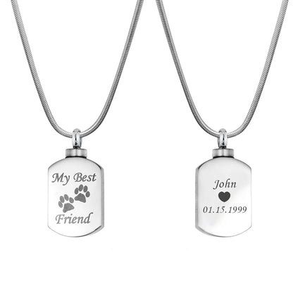 My Best Friend Pet Memorial Dog Tag