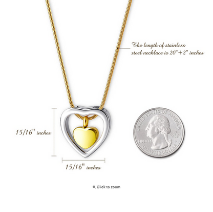 Fingerprint Drop Heart Memorial Necklace