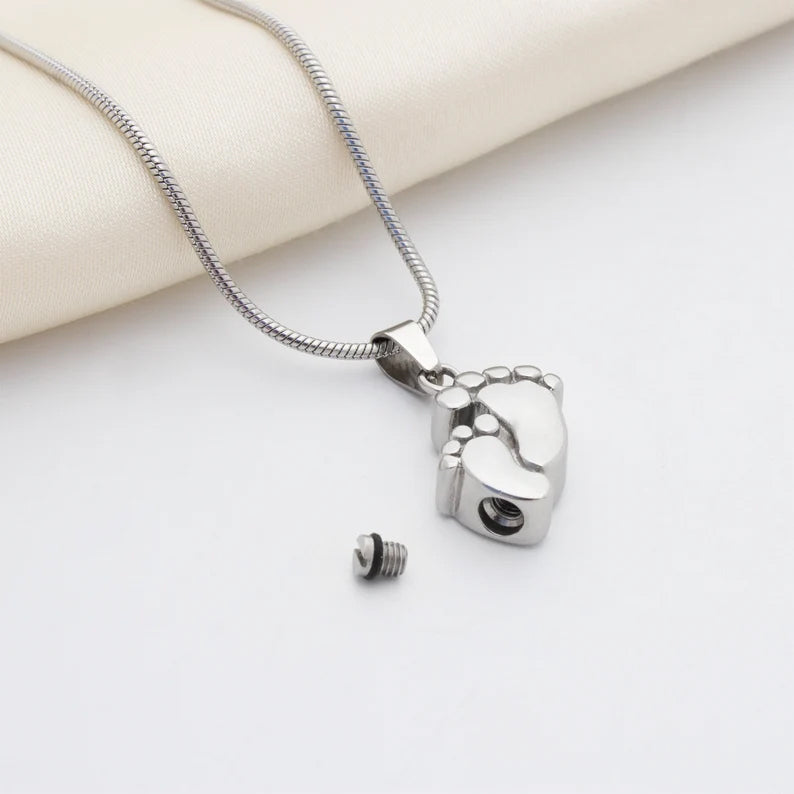 Footprint Memorial Necklace