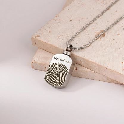 Half Fingerprint Memorial Necklace