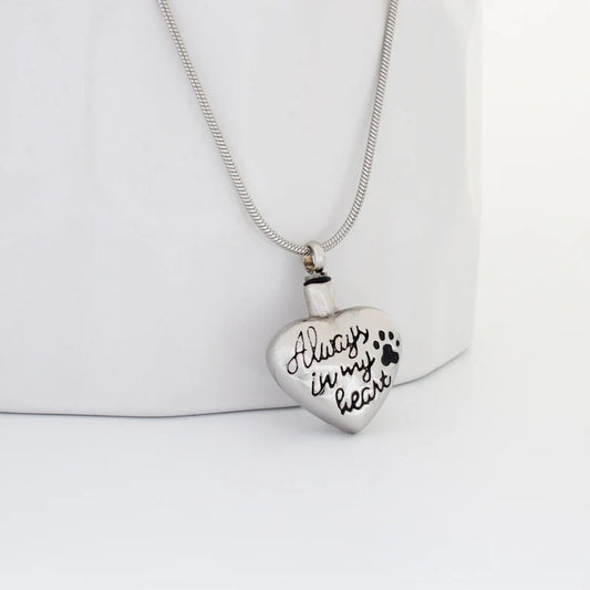 Always in my Heart Pet Memorial Necklace