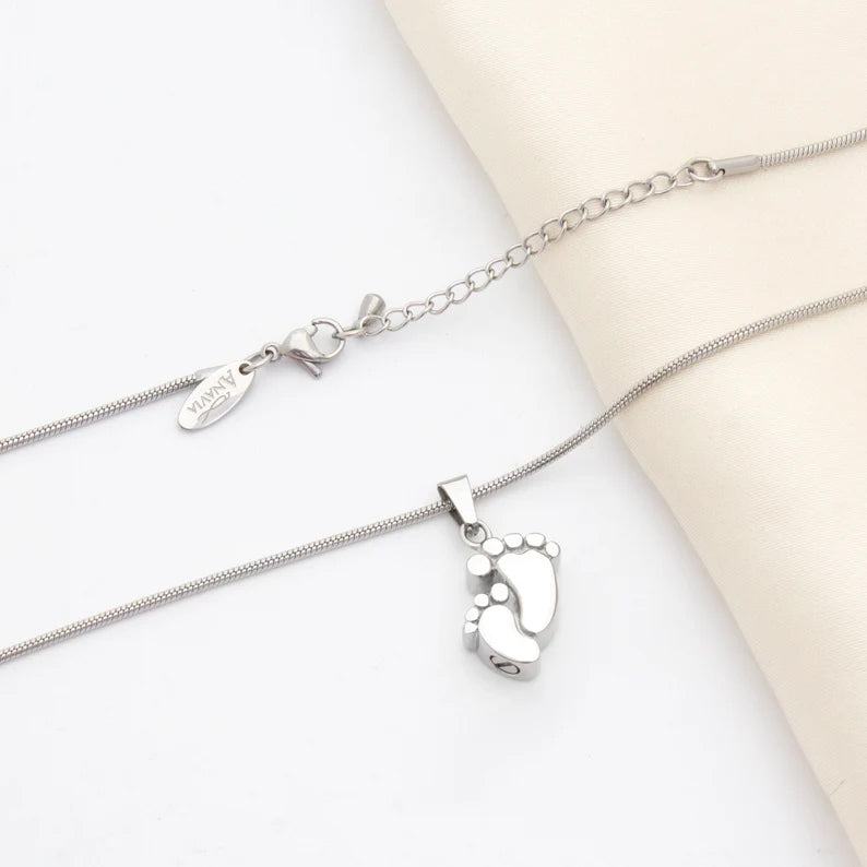 Footprint Memorial Necklace