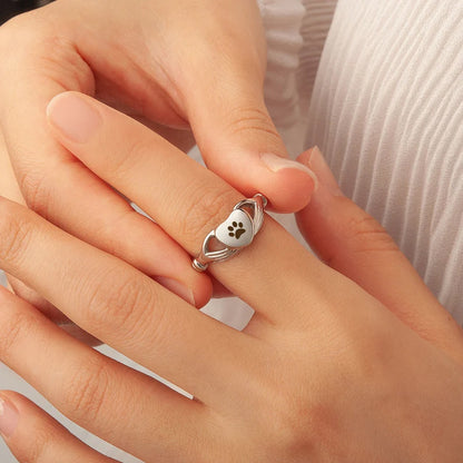 Heart in Hands Memorial Ring