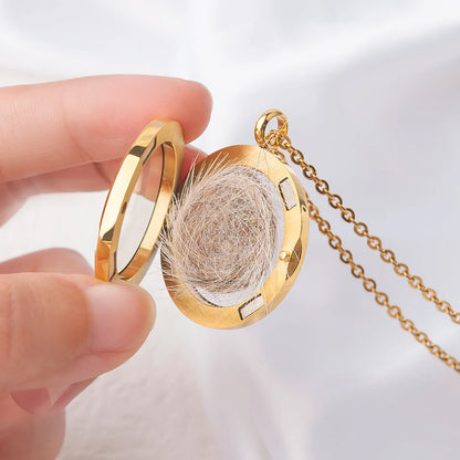 Round Locket Pet Memorial Necklace