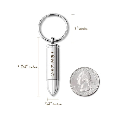 Silver Bullet Memorial Key Chain