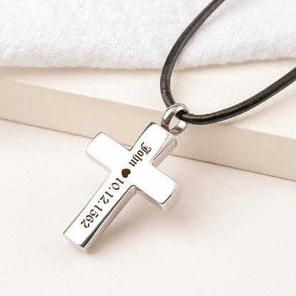 Flowing Cross Memorial Necklace