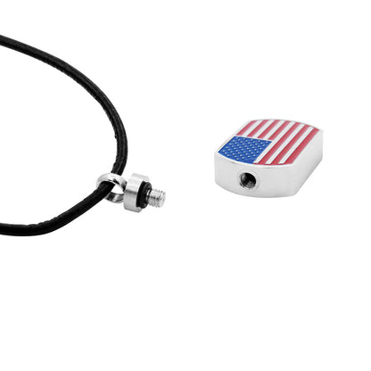 United States Flag Dog Tag Memorial Necklace