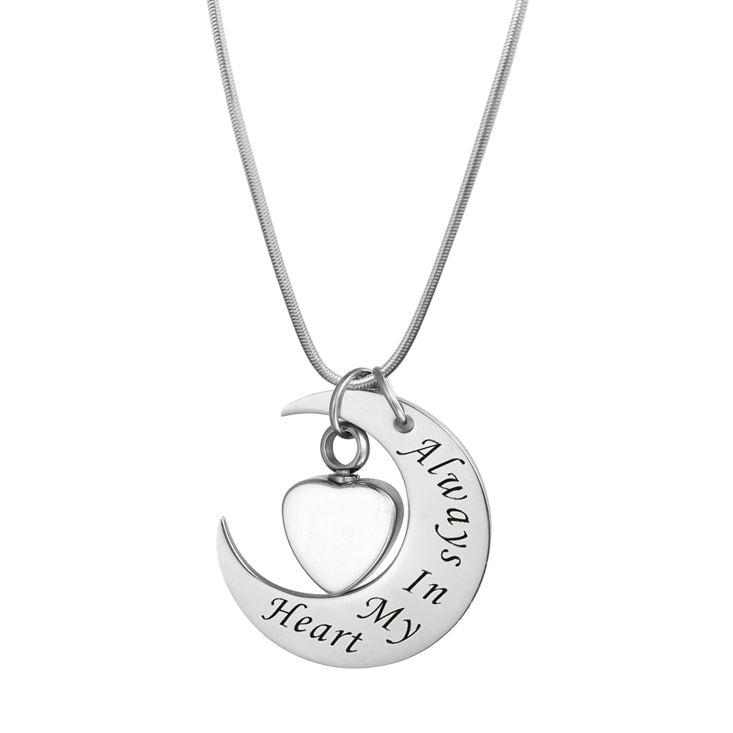 Always in my Heart Moon Memorial Necklace