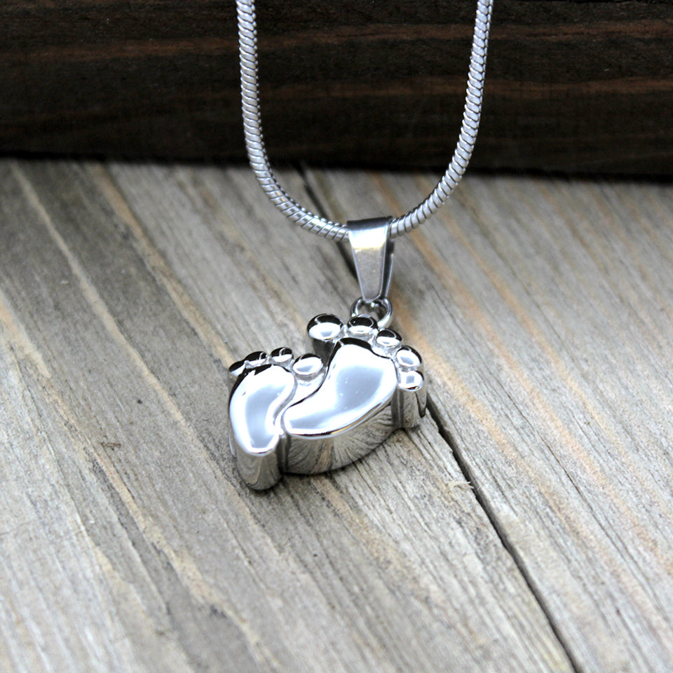 Footprint Memorial Necklace