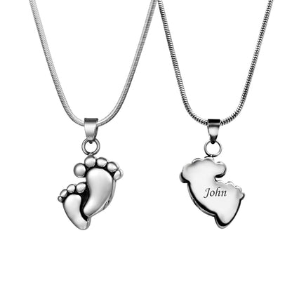 Footprint Memorial Necklace