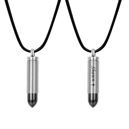 Black-Silver Bullet Memorial Necklace