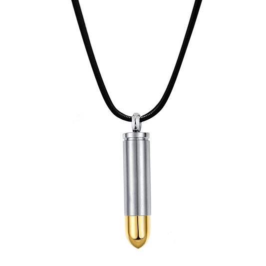 Silver-Gold Bullet Memorial Necklace