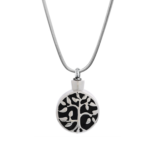 Round Tree of Life Memorial Necklace