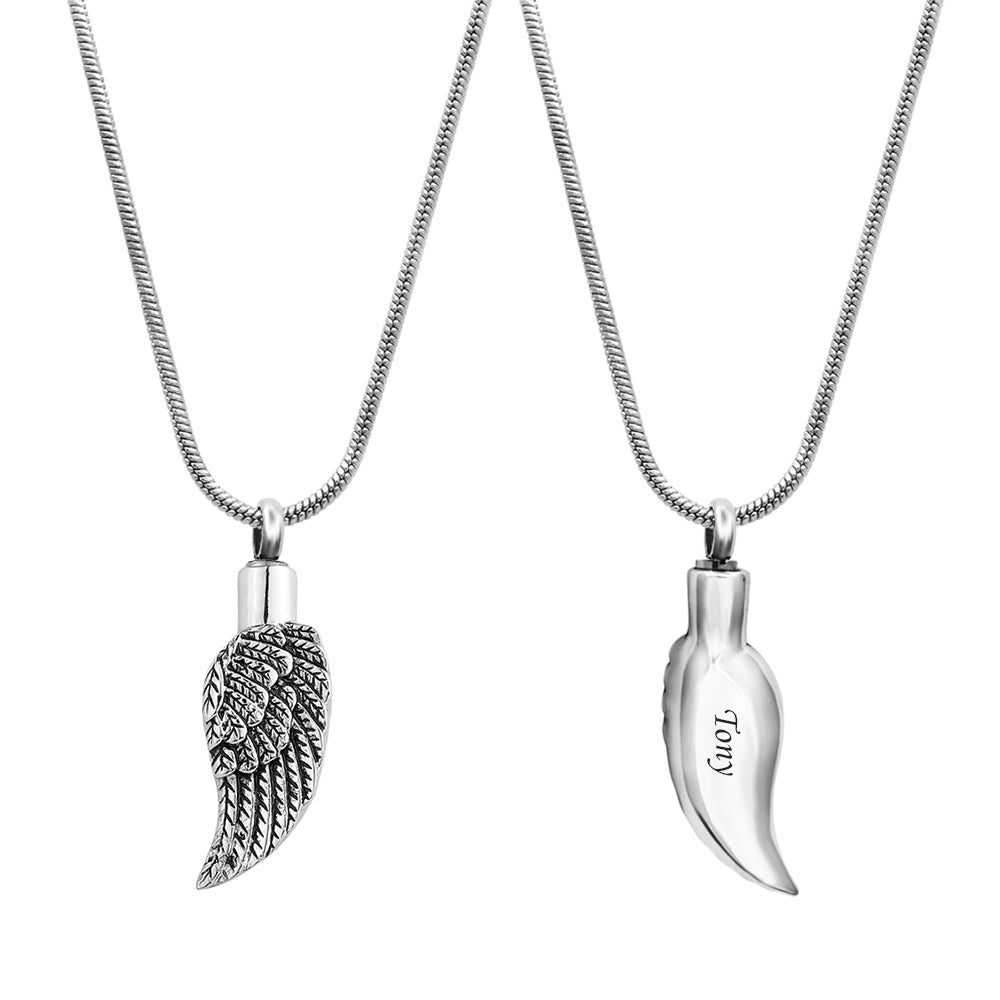 Angelic Wing Memorial Necklace