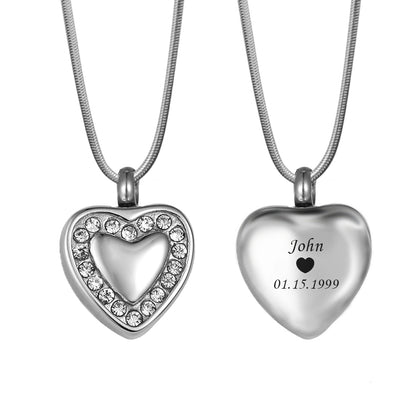 Brenna Heart Memorial Necklace