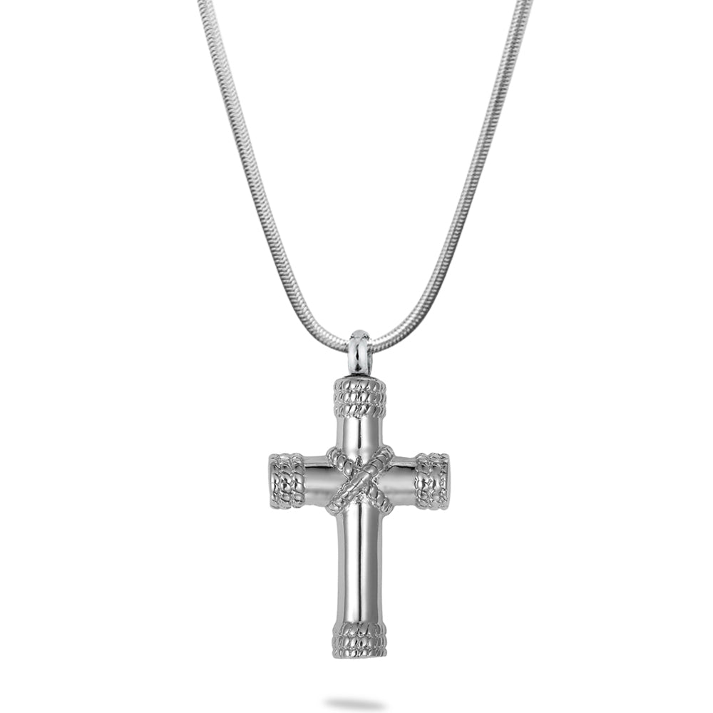 Steel Hawser Cross Memorial Necklace