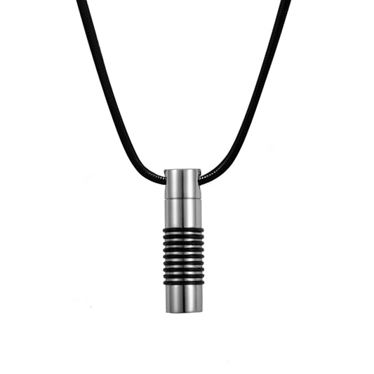 Rubber Band Cylinder Memorial Necklace