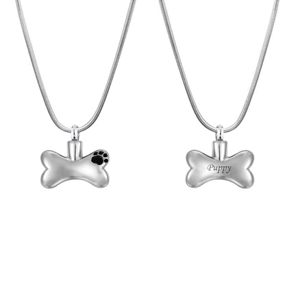 Dog Bone Pet Memorial Necklace