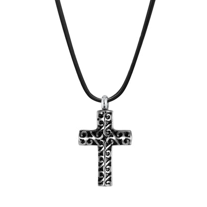 Flowing Cross Memorial Necklace