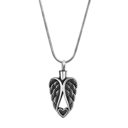 Guardian Angel Heart Memorial Necklace