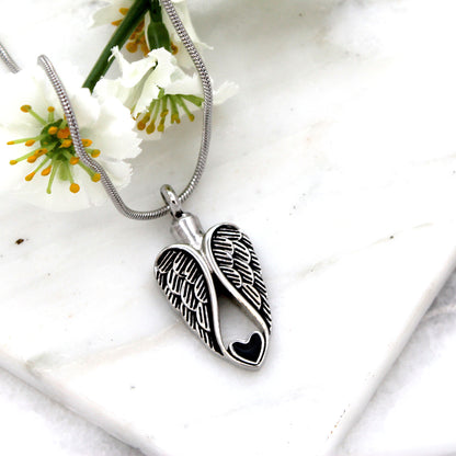 Guardian Angel Heart Memorial Necklace