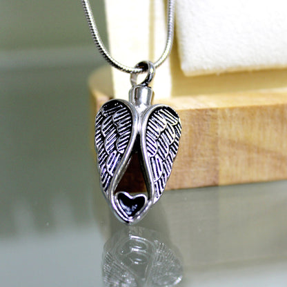 Guardian Angel Heart Memorial Necklace