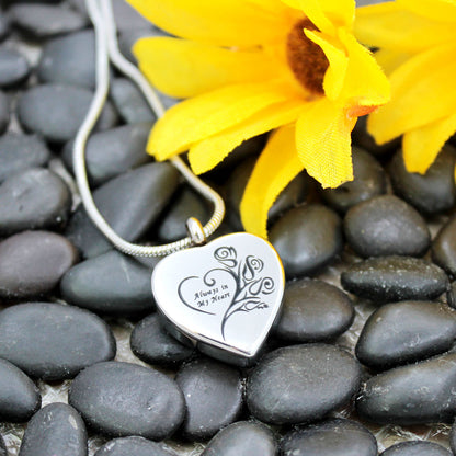 Always in my Heart Heart Memorial Necklace