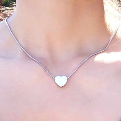 Until We Meet Again Mini Heart Memorial Necklace