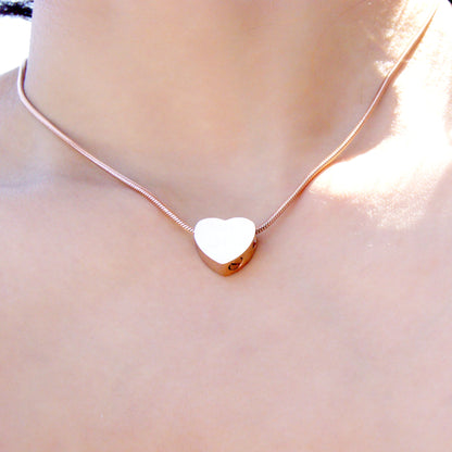 Until We Meet Again Mini Heart Memorial Necklace