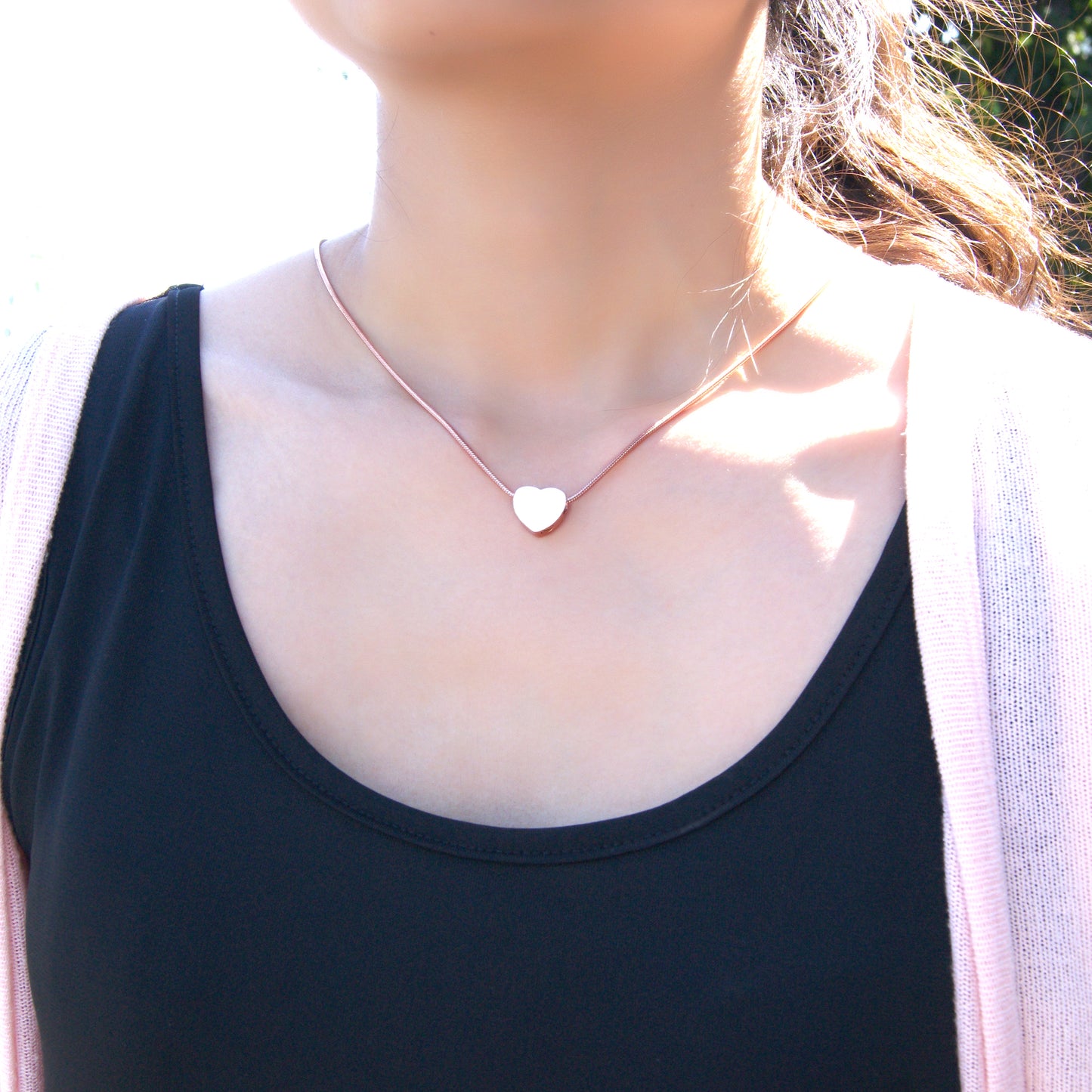 Until We Meet Again Mini Heart Memorial Necklace