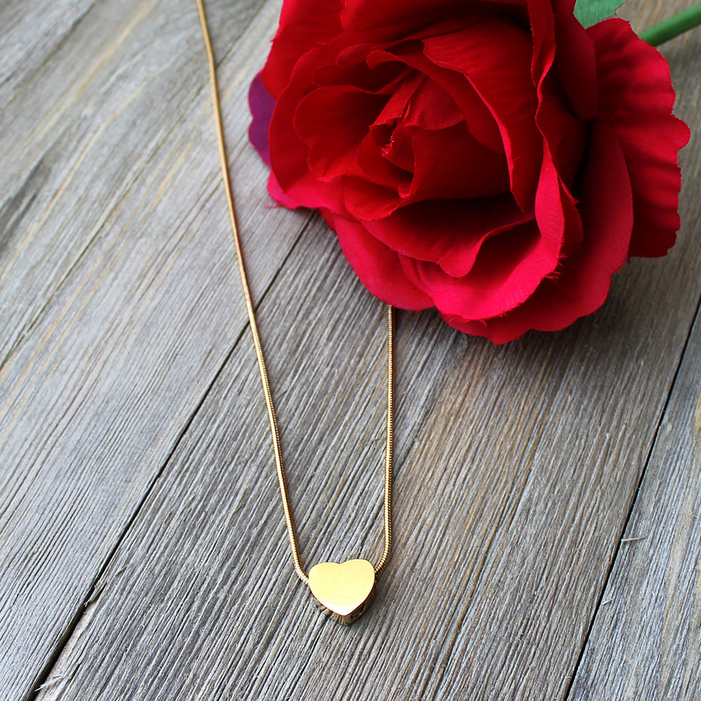 Until We Meet Again Mini Heart Memorial Necklace