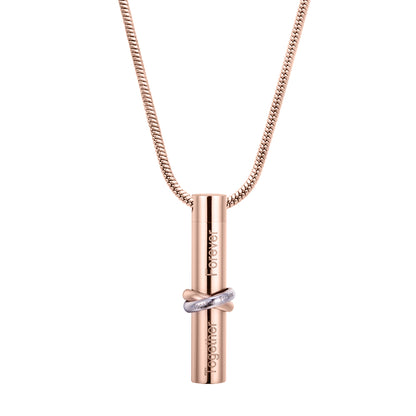 Together Forever Cylinder Memorial Necklace