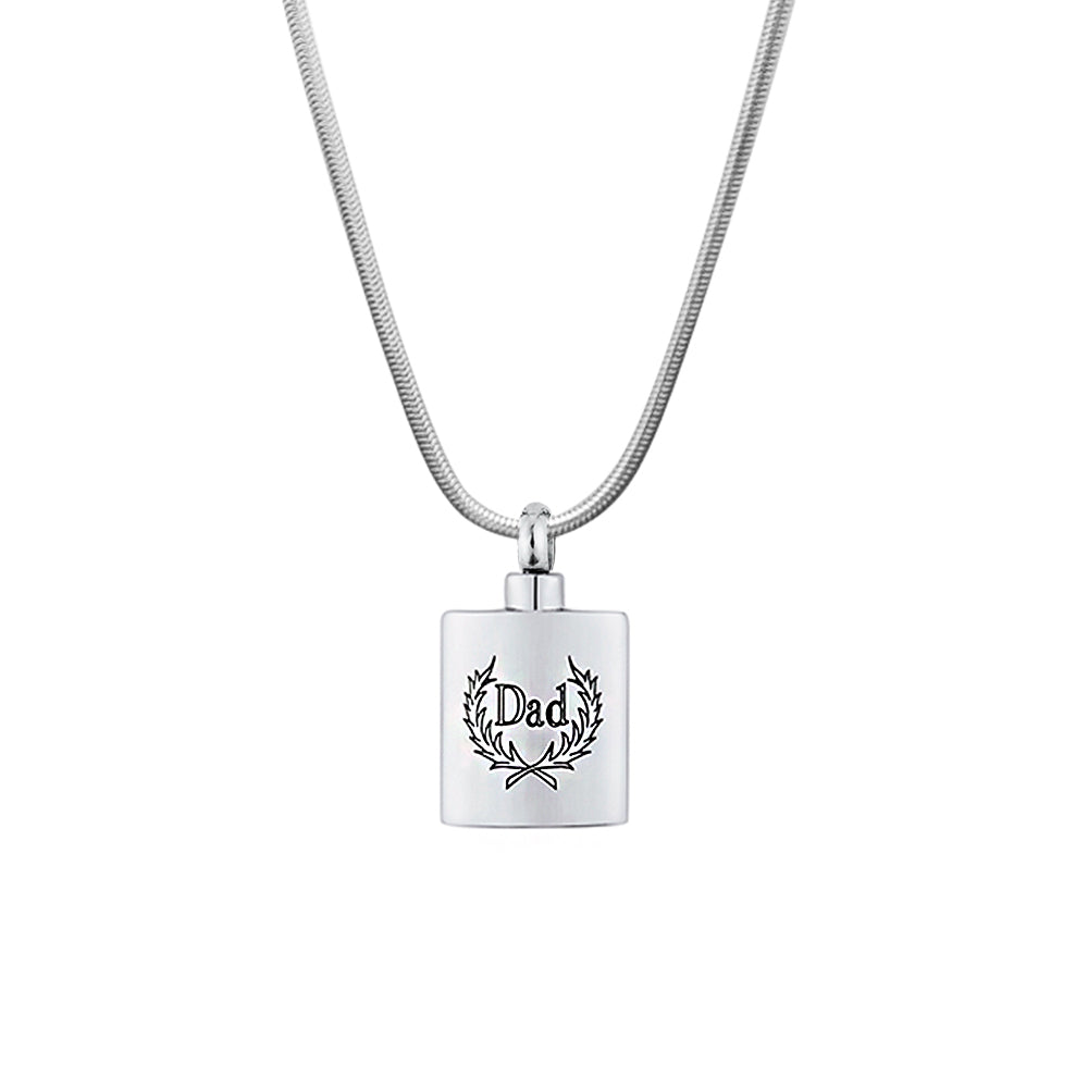 Dad Flask Memorial Necklace