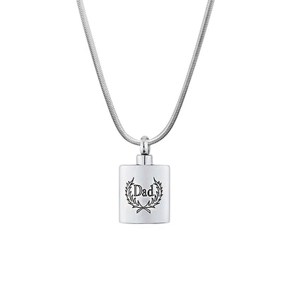 Dad Flask Memorial Necklace