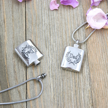 Dad Flask Memorial Necklace