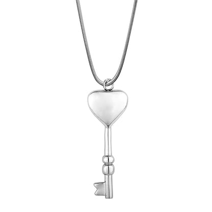 Heart Key Memorial Necklace