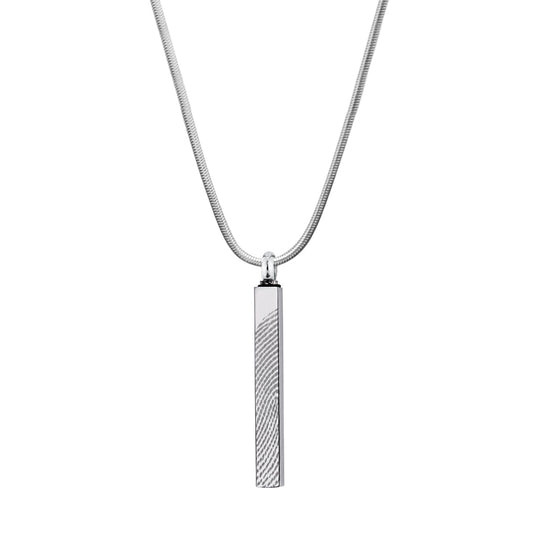 4-Sided Bar Fingerprint Memorial Necklace