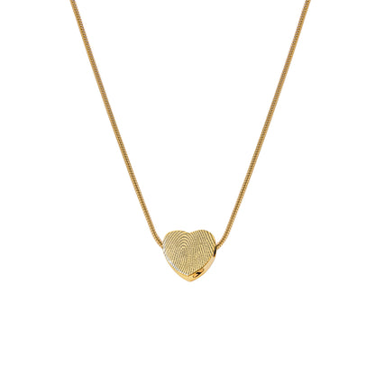 Mini Heart Fingerprint Memorial Necklace