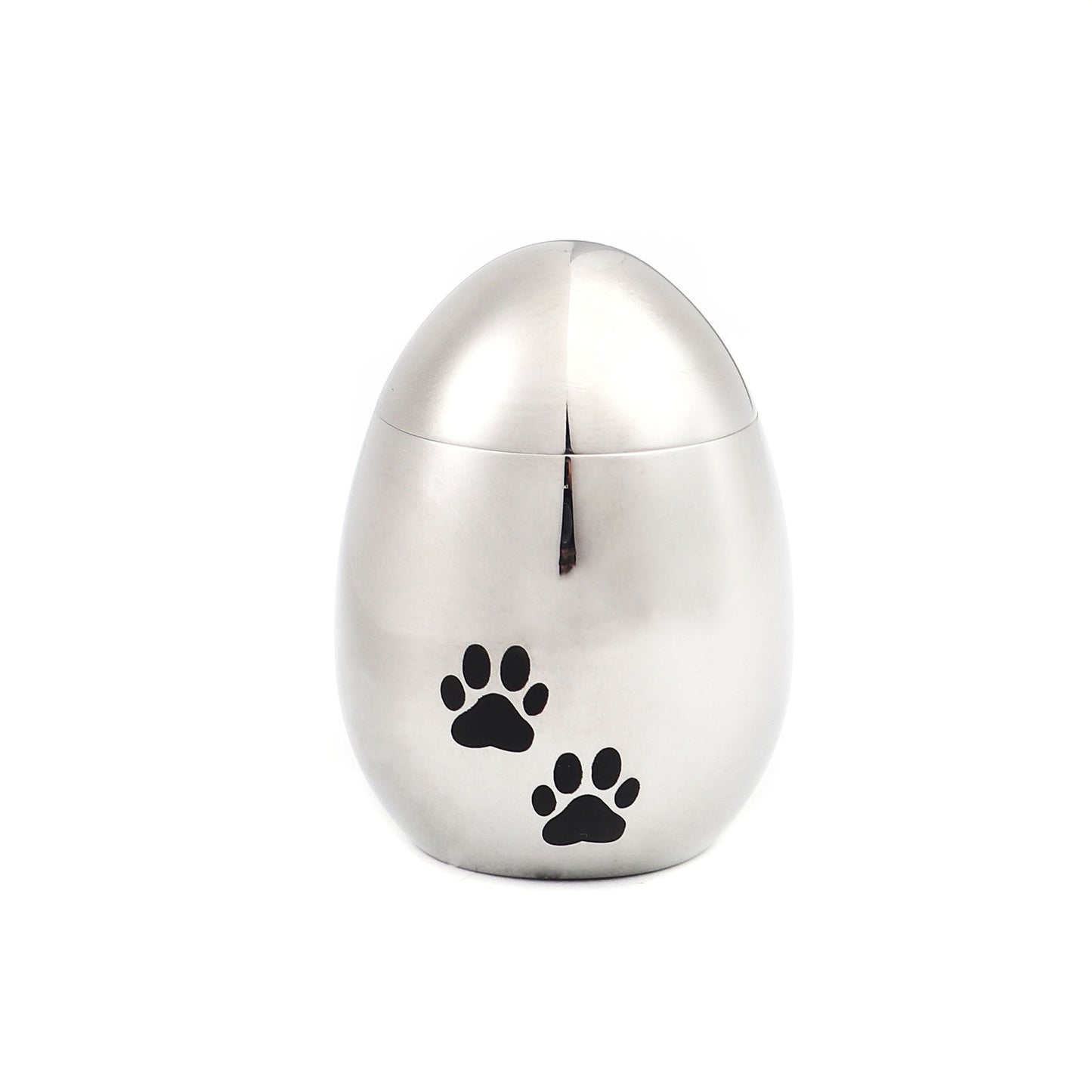 Paw Print Egg Shaped Memorial Mini Urn