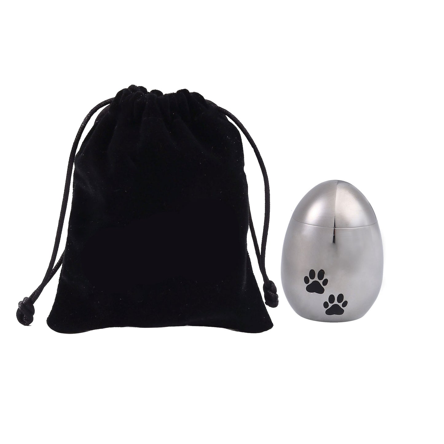 Paw Print Egg Shaped Memorial Mini Urn